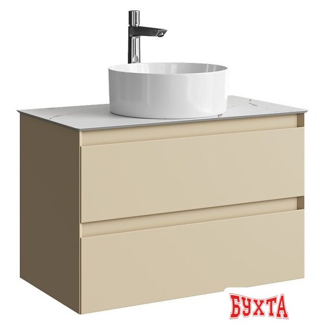 Мебель для ванных комнат Aqwella Тумба под умывальник Geometria GE01082MD+STG814X476MW 1