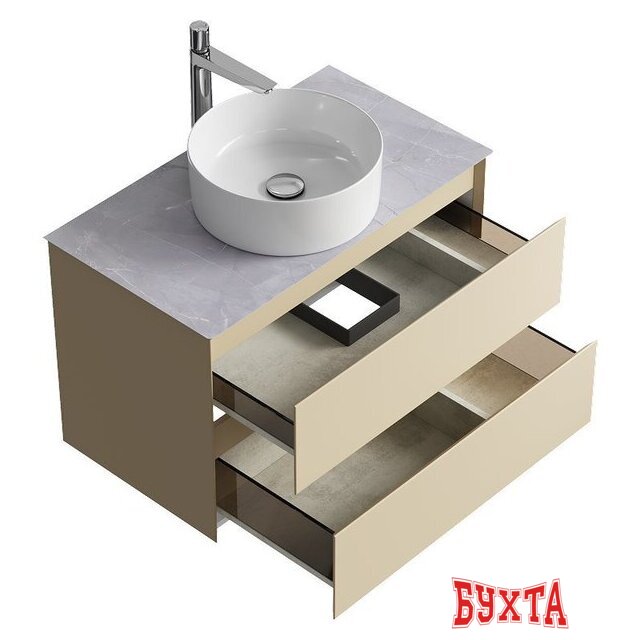 Мебель для ванных комнат Aqwella Тумба под умывальник Geometria GE01082MD+STG814X476GS 3