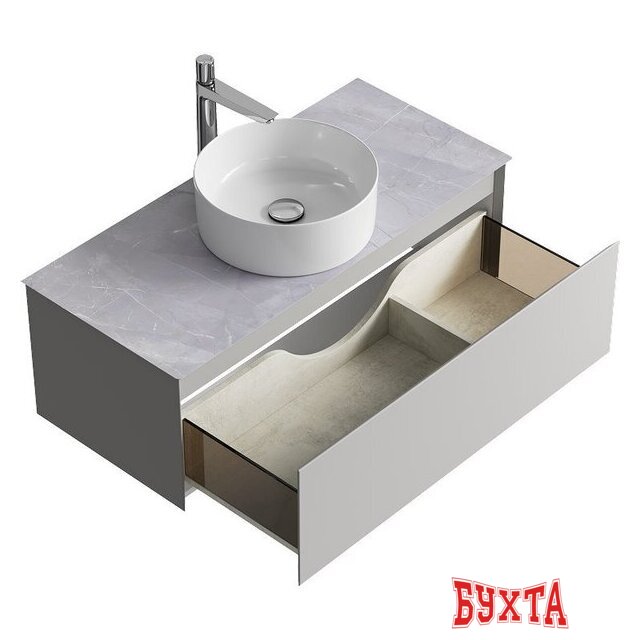 Мебель для ванных комнат Aqwella Тумба под умывальник Geometria GE01101ST+STG1014X456GS 2