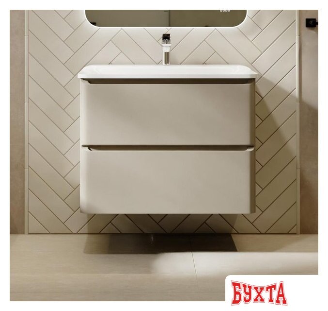 Мебель для ванных комнат Raval Тумба под умывальник Welto 80 Wel.01.80.2/P/BRS/RL 1