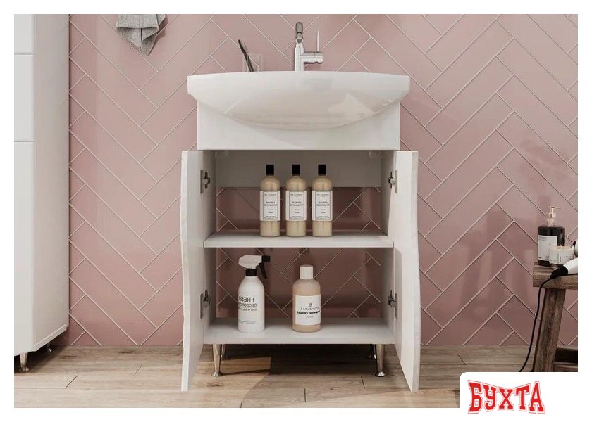 Мебель для ванных комнат Volna Тумба под умывальник Adel 70.2D Балтика 3