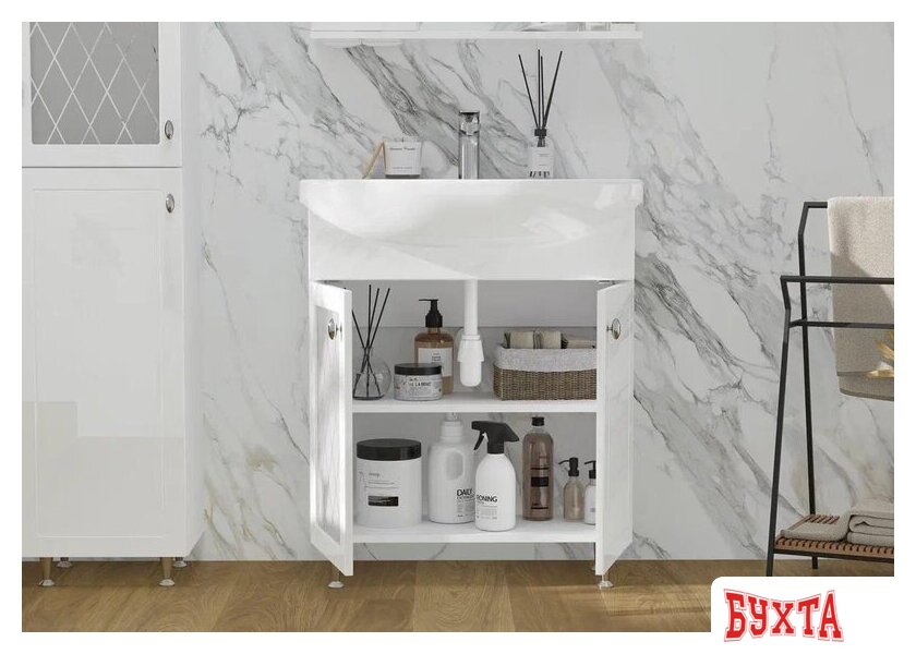 Мебель для ванных комнат Volna Тумба с умывальником Milena 70.2D Балтика + Балтика 70 2