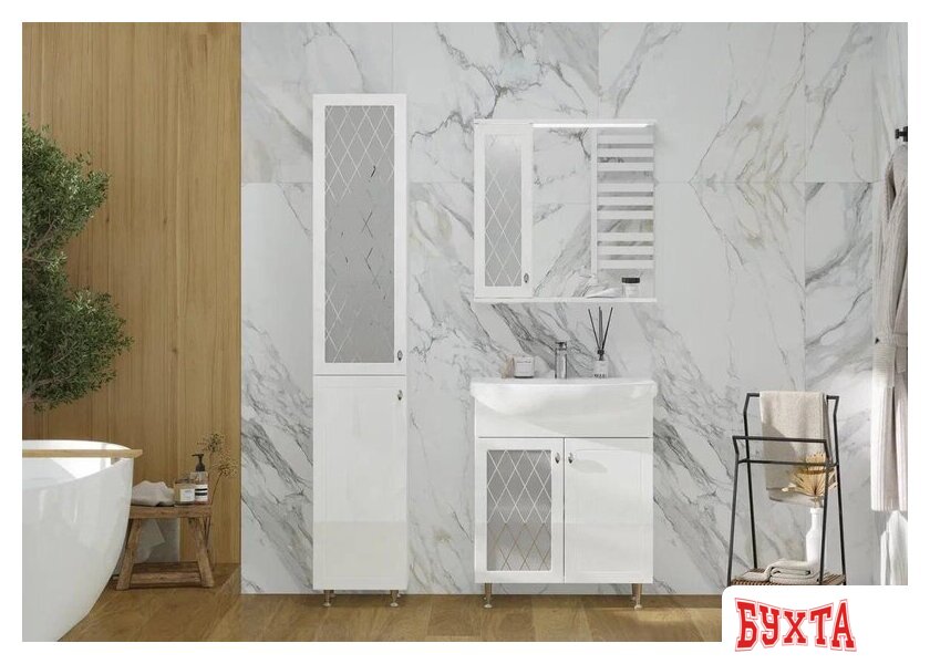 Мебель для ванных комнат Volna Тумба с умывальником Milena 70.2D Балтика + Балтика 70 4