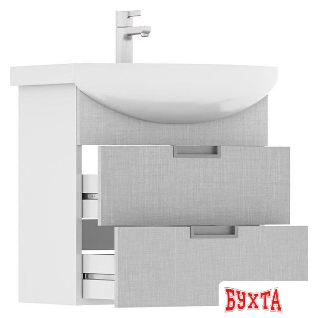 Мебель для ванных комнат Volna Тумба с умывальником Vario Sf 70.2Y Балтика + Балтика 70 (лен, подвесная) 2