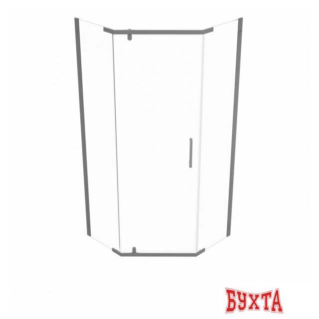 Душевой уголок Triton Дека Графит 90х90 (без поддона) 2