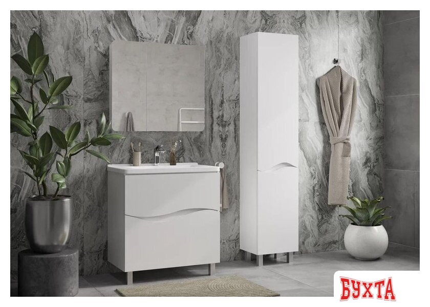 Мебель для ванных комнат Volna Шкаф с зеркалом для ванной Volna 80 3