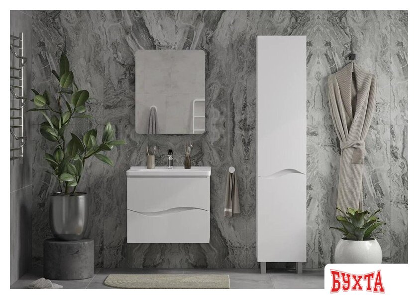 Мебель для ванных комнат Volna Шкаф с зеркалом для ванной Volna 60 5