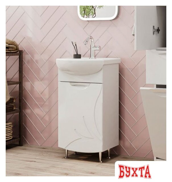 Мебель для ванных комнат Volna Тумба под умывальник Adel 45.1D Азов (напольная) 3