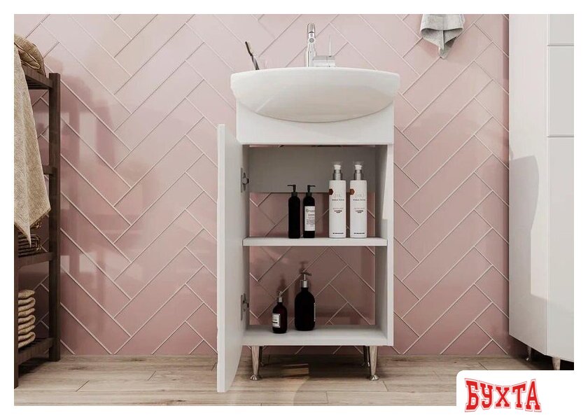 Мебель для ванных комнат Volna Тумба под умывальник Adel 45.1D Азов (напольная) 5