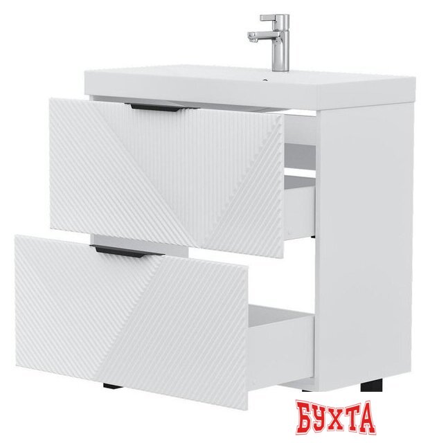 Мебель для ванных комнат Volna Тумба под умывальник Geometry 80.2Y 9696 (белый) 3
