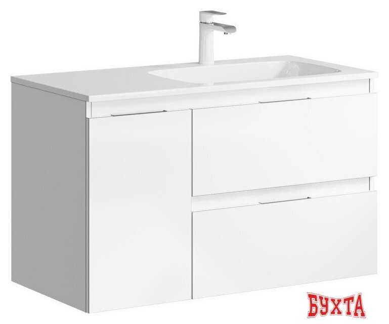 Мебель для ванных комнат Aqwella Тумба с умывальником Malaga 90 R ACC0109RW+Mal.09.04.D-R