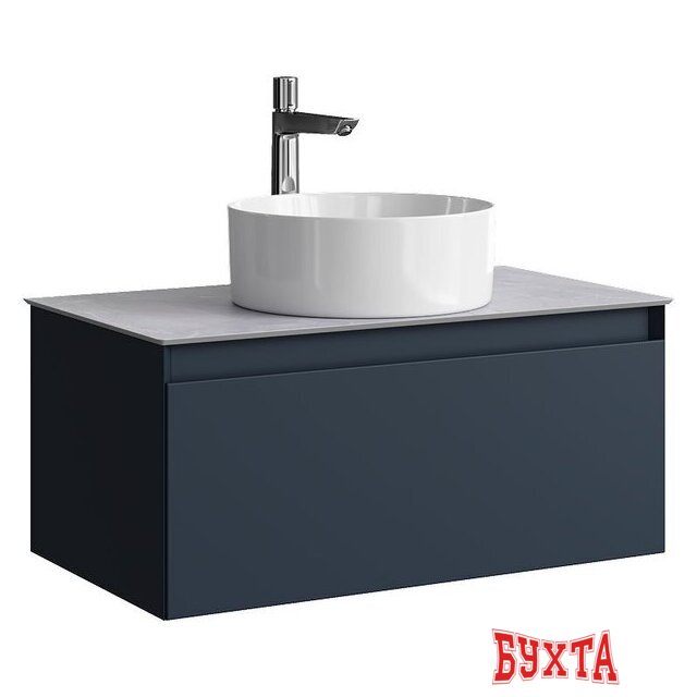 Мебель для ванных комнат Aqwella Тумба под умывальник Geometria GE01081GRM+STG814X476GS