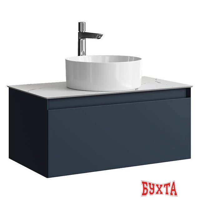 Мебель для ванных комнат Aqwella Тумба под умывальник Geometria GE01081GRM+STG814X476MW