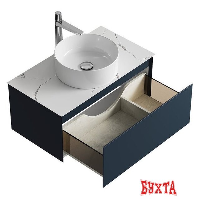 Мебель для ванных комнат Aqwella Тумба под умывальник Geometria GE01081GRM+STG814X476MW 2