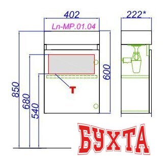 Мебель для ванных комнат Aqwella Тумба под умывальник Леон-МР Ln-MP.01.04/W 2
