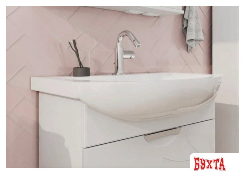 Мебель для ванных комнат Volna Тумба с умывальником Adel 70.2Y Балтика + Балтика 70 (подвесная) 4