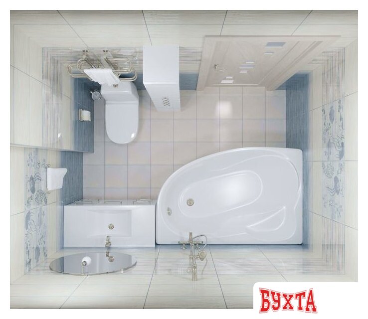 Ванна Triton Николь 160x100R (с каркасом, экраном и сифоном) 4