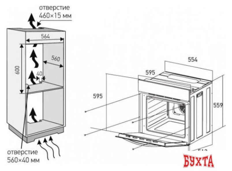 Электрический духовой шкаф ZorG NEO610 black 2
