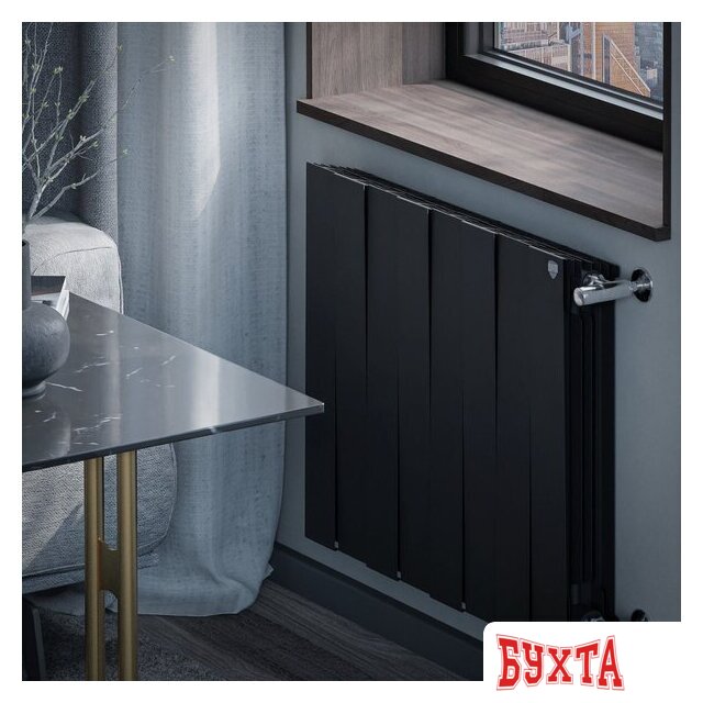 Биметаллический радиатор Royal Thermo PianoForte 500 Черный - 8 секций 5