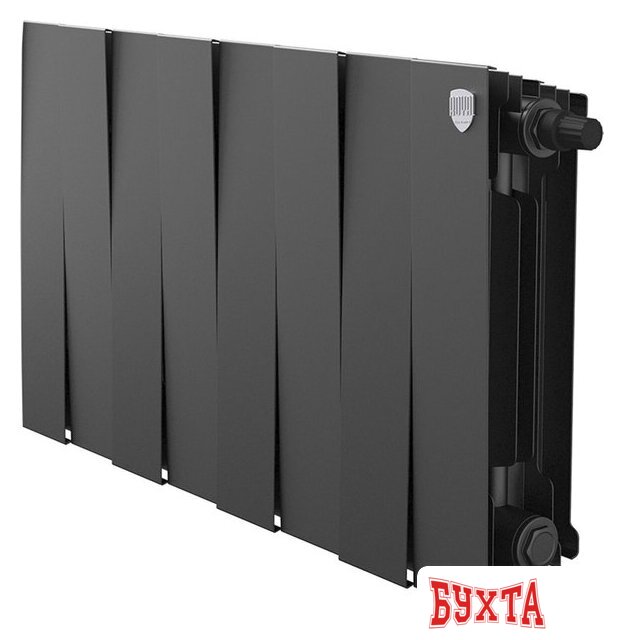 Биметаллический радиатор Royal Thermo PianoForte 300 Черный VR80 - 8 секций