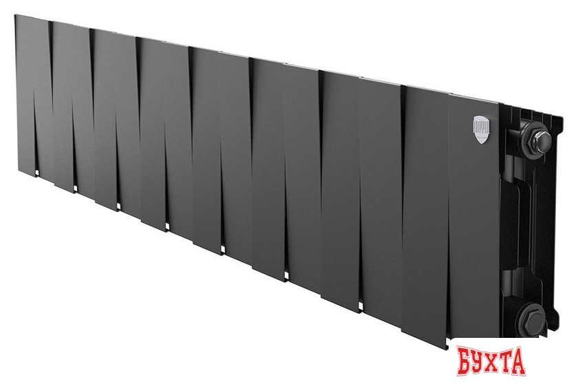 Биметаллический радиатор Royal Thermo PianoForte 200 Черный - 16 секций