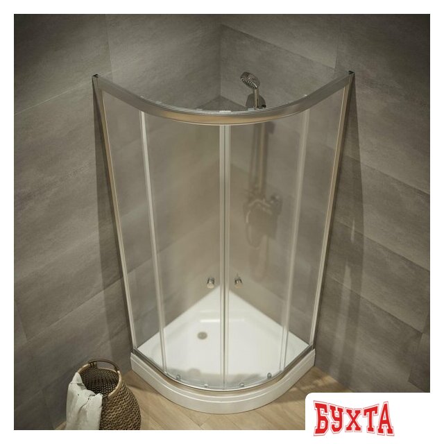Душевой уголок Triton Альфа Хром А1 90х90 (прозрачное стекло) 3
