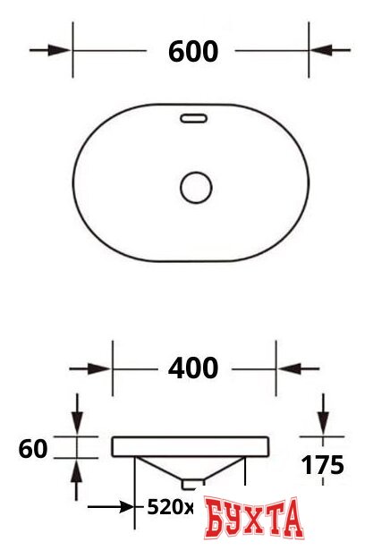 Умывальник Roxen Batt 570155-BG 5