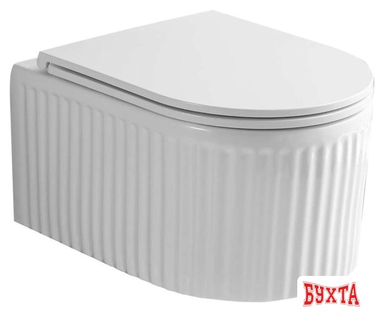 Унитаз подвесной Roxen Royal Matt в комплекте с инсталляцией StounFix Dual Fresh 6 в 1 868649 (кнопка: брашированное золото) 4