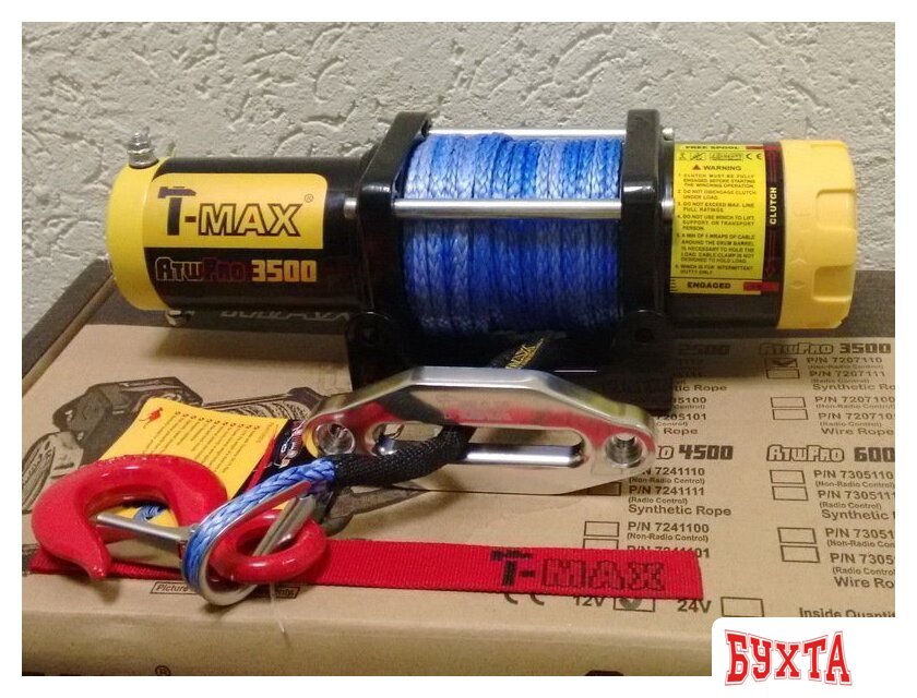 Лебедка автомобильная T-max ATW Pro 3500 (синтетика) 2