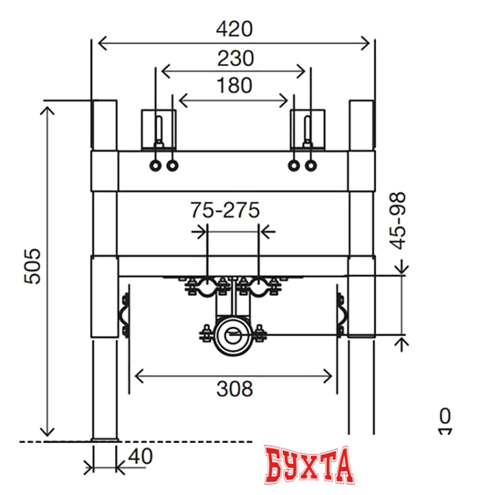 Инсталляция для биде OLI Easy Eco Bidet 2