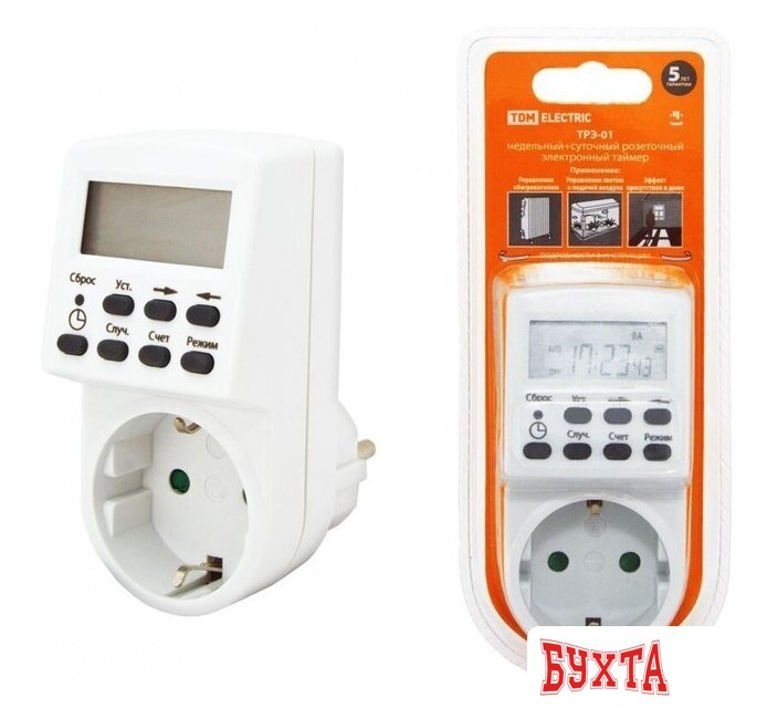 Розеточный таймер TDM Electric SQ1506-0002