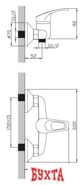 Смеситель Diadonna D80-220111 2