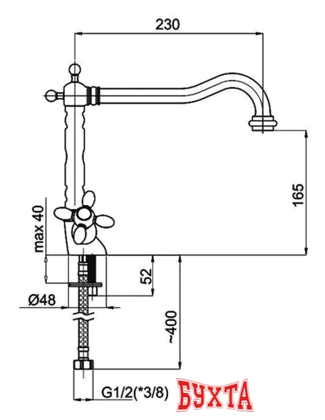 Смеситель Rubineta Toscana-33 (M8L006) 2
