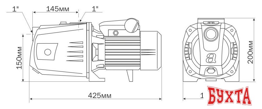 Самовсасывающий насос Aquario AJC-101B 3