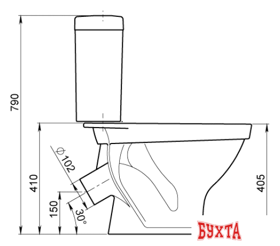Унитаз напольный Santeri Форвард [1.P205.2.S00.00B.F] 3