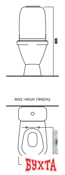 Унитаз напольный Sanita Самарский Эконом 2