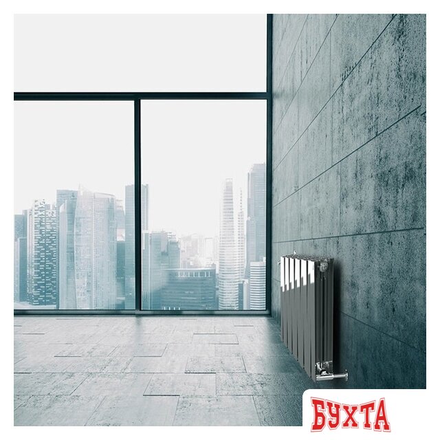 Биметаллический радиатор Royal Thermo PianoForte 500 Silver Satin (10 секций) 3