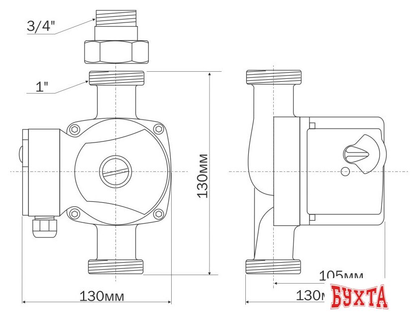 Циркуляционный насос Aquario AC 204-130 4