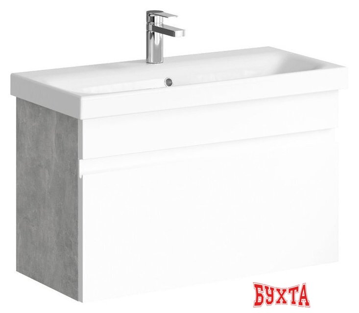 Мебель для ванных комнат Aqwella Тумба Smart 80 SRT0108BS с умывальником Moduo Slim UM-MOD80SL/1 1