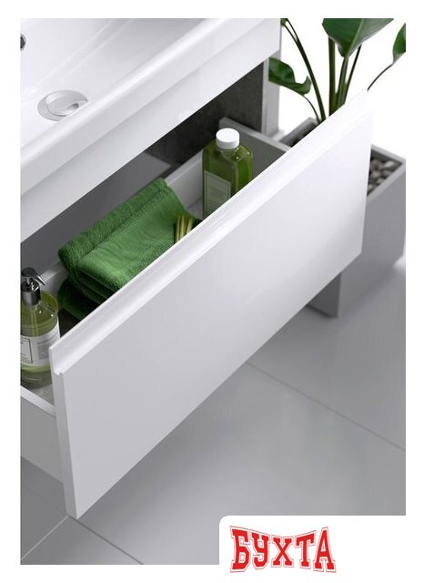 Мебель для ванных комнат Aqwella Тумба Smart 80 SRT0108BS с умывальником Moduo Slim UM-MOD80SL/1 3