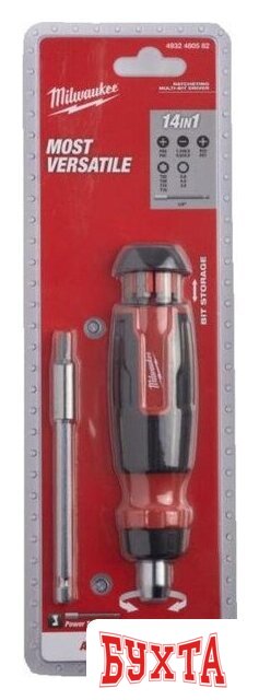 Набор отвертка с битами Milwaukee 4932480582 (14 предметов) 4