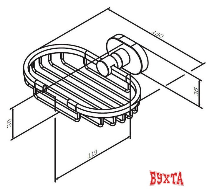 Мыльница AM.PM Sense L A7434600 2