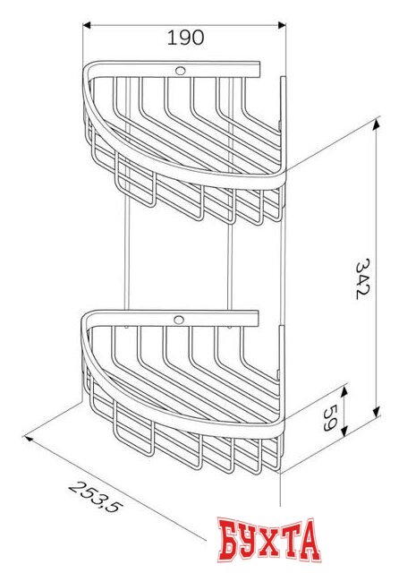 Мебель для ванных комнат AM.PM Полка Sense L A7452200 2