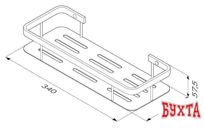 Мебель для ванных комнат AM.PM Полка Sense L A7453100 5