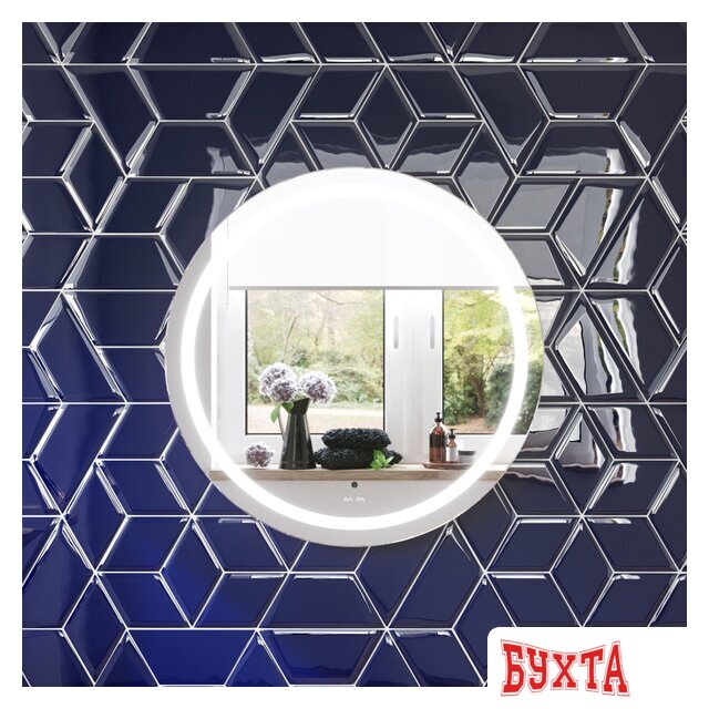 Мебель для ванных комнат AM.PM Круглое зеркало с контурной LED-подсветкой M85AMOX0651WG 1