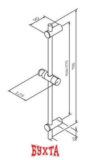 Душевая штанга AM.PM Gem F0390000 3