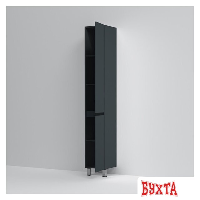 Мебель для ванных комнат AM.PM Шкаф-пенал Gem S 30 M91CSR0306GM (правый, графит матовый) 4