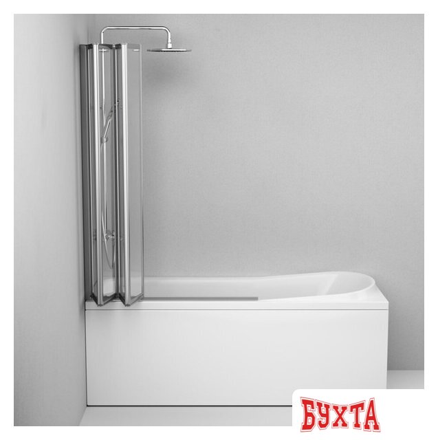 Стеклянная шторка для ванны AM.PM Like W80BS-100-140CT 5