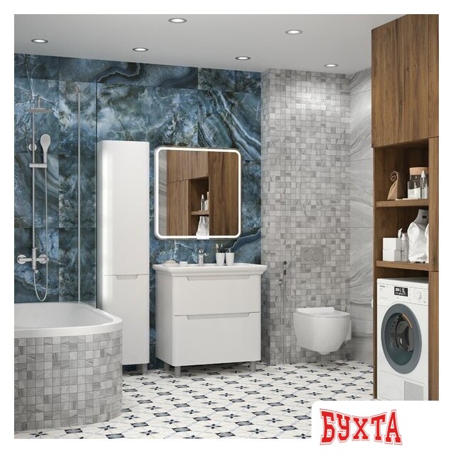 Мебель для ванных комнат Briz Пенал Альби 40 с б/к правый 4