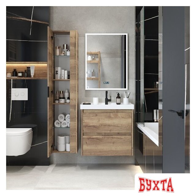 Мебель для ванных комнат Briz Пенал подвесной Берн 35 универсальный 5